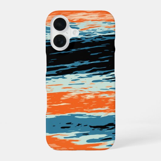 夕日/オーシャン/波/海 iPhone 16ケース (裏面)