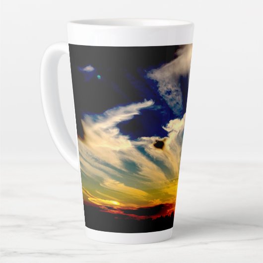 夕日 カフェラテマグ (左アングル)