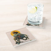 夕日 ガラスコースター (アングル)