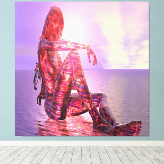 夕日 キャンバスプリント (インサイチュ (ウッドフロア))