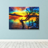 夕日 キャンバスプリント (インサイチュ (ウッドフロア))