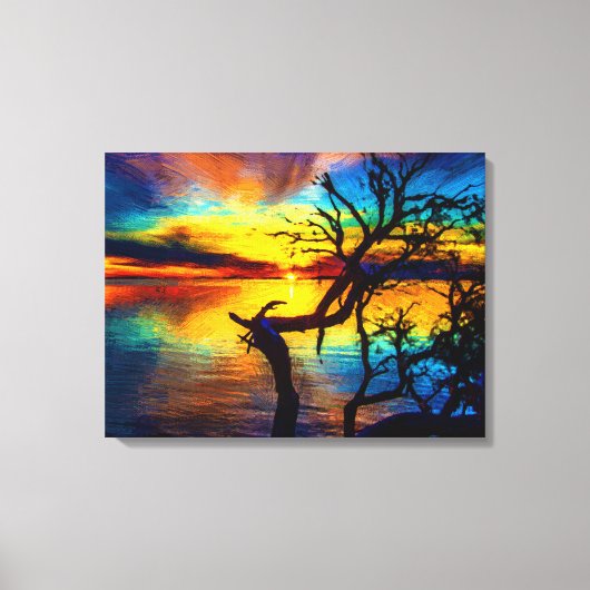 夕日 キャンバスプリント (正面)