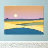 夕日 キャンバスプリント (インサイチュ (ウッドフロア))