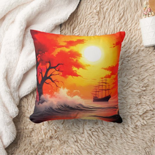 夕日 クッション (ブランケット)