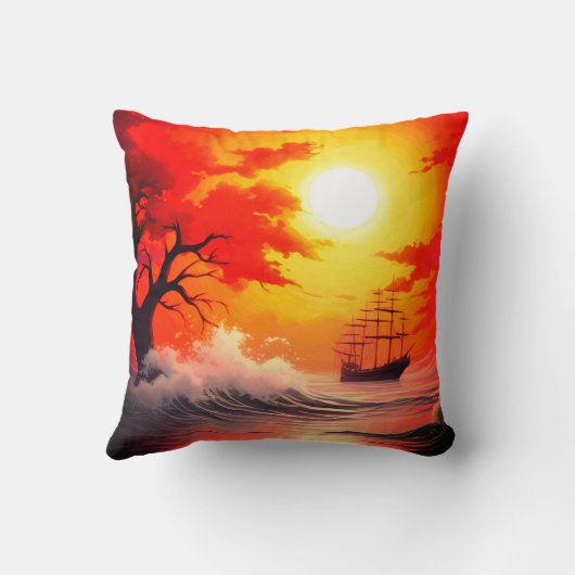 夕日 クッション (裏面)