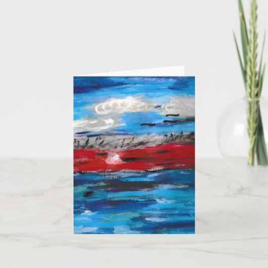 夕日 サンキューカード (正面)