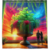 夕日 シャワーカーテン (正面)