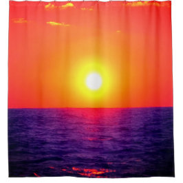 夕日 シャワーカーテン