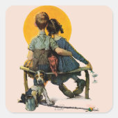 夕日 スクエアシール (正面)