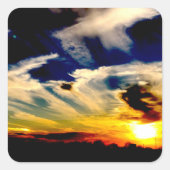 夕日 スクエアシール (正面)