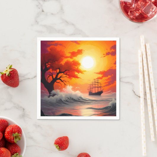 夕日 スタンダードカクテルナプキン (インサイチュ)