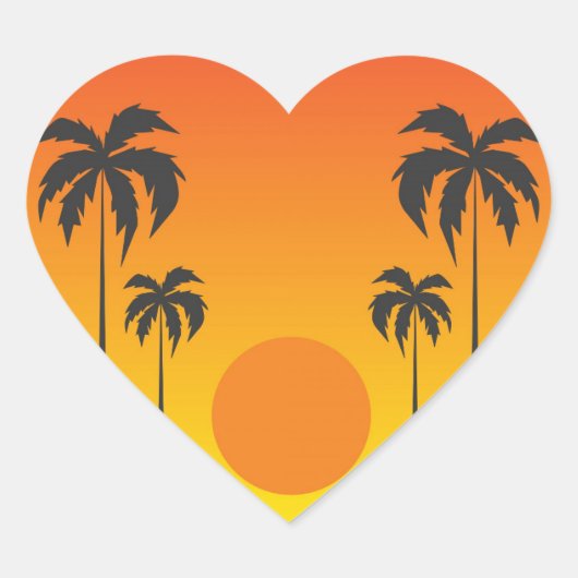 夕日 ハートシール (正面)