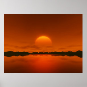 夕日 ポスター
