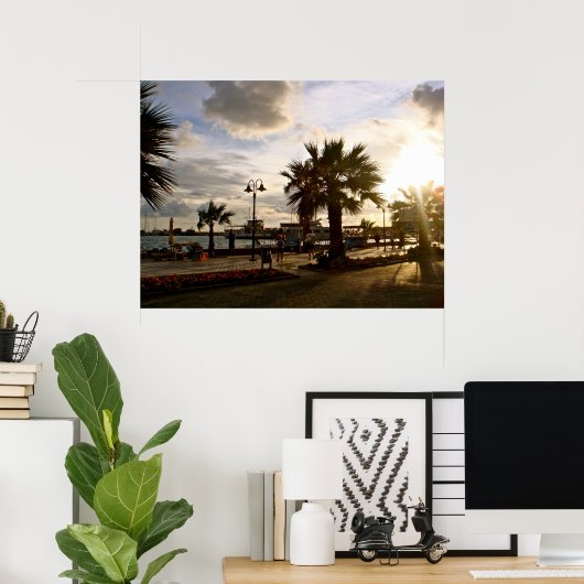 夕日 ポスター (ホームオフィス)