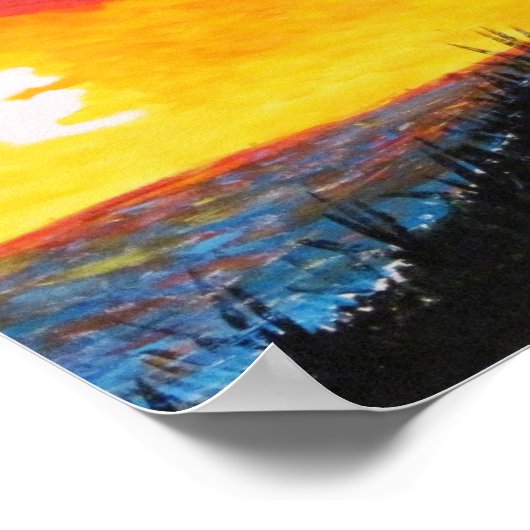 夕日 ポスター (角)