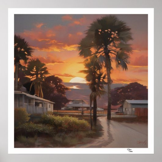 夕日 ポスター (正面)