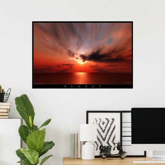 夕日 ポスター (ホームオフィス)