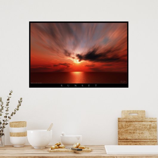 夕日 ポスター (キッチン)