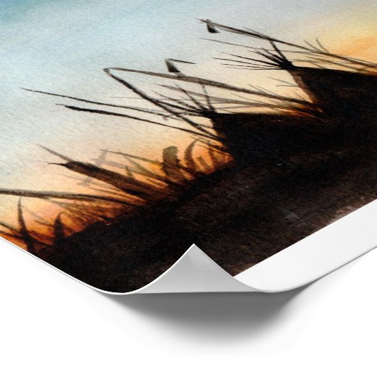 夕日 ポスター (角)