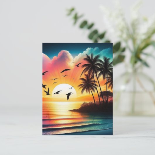 夕日 ポストカード (スタンド正面)