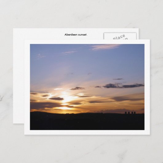 夕日 ポストカード (正面/裏面)