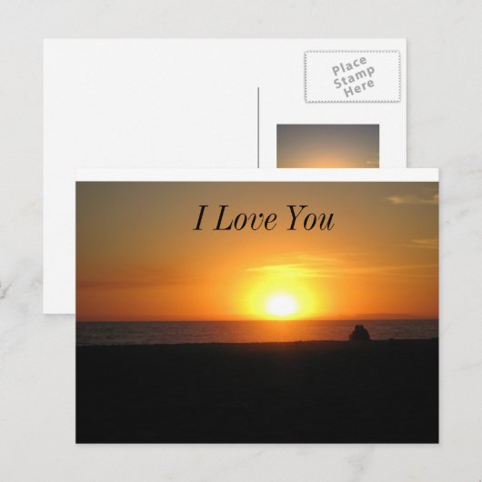 夕日 ポストカード (正面/裏面)