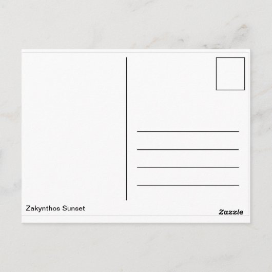 夕日 ポストカード (裏面)