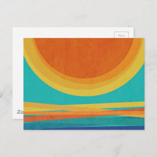夕日 ポストカード (正面/裏面)