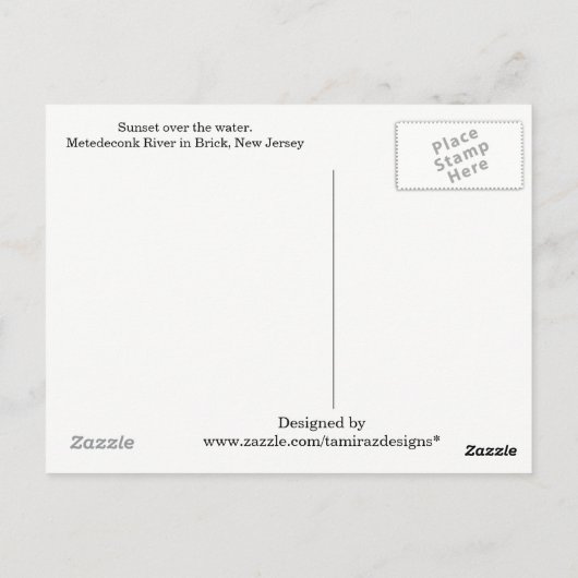 夕日 ポストカード (裏面)