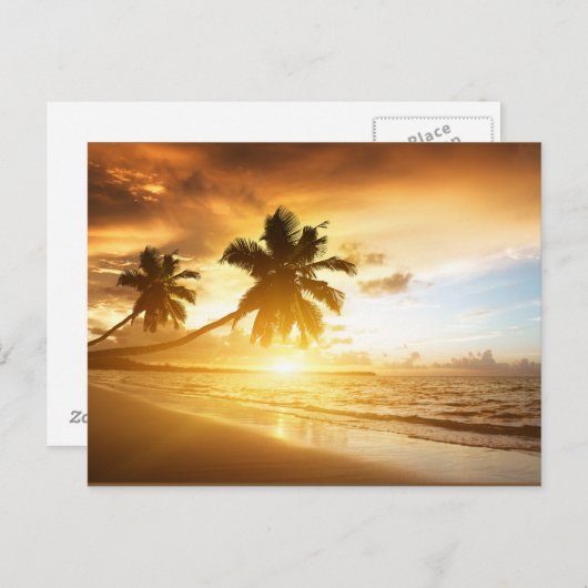 夕日 ポストカード (正面/裏面)