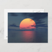 夕日 ポストカード (正面/裏面)