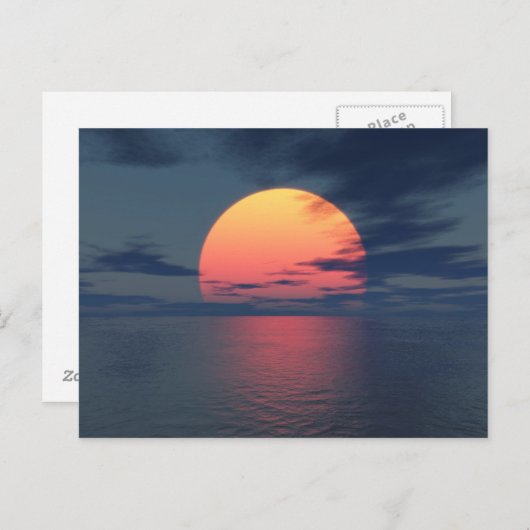 夕日 ポストカード (正面/裏面)