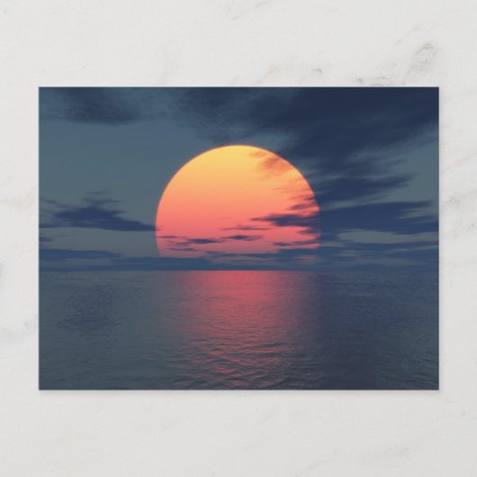 夕日 ポストカード (正面)
