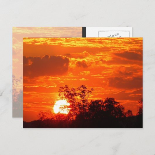 夕日 ポストカード (正面/裏面)