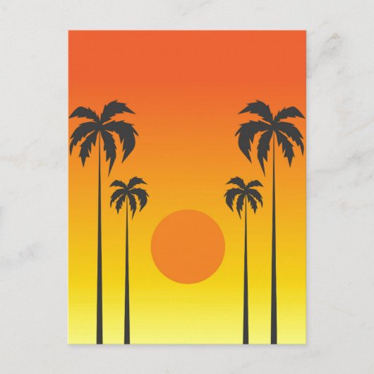 夕日 ポストカード (正面)