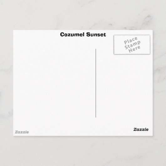 夕日 ポストカード (裏面)