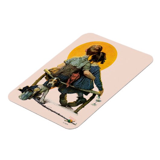 夕日 マグネット (左側)