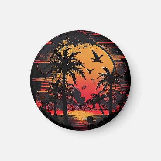 夕日 マグネット (正面)