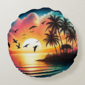 夕日 ラウンドクッション (裏面)