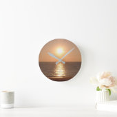 夕日 ラウンド壁時計 (ホーム)