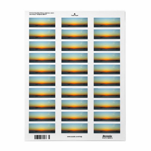 夕日 ラベル (フルシート)