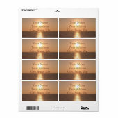 夕日 ラベル (フルシート)