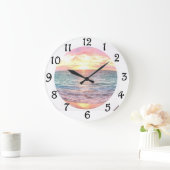 夕日 ラージ壁時計 (ホーム)