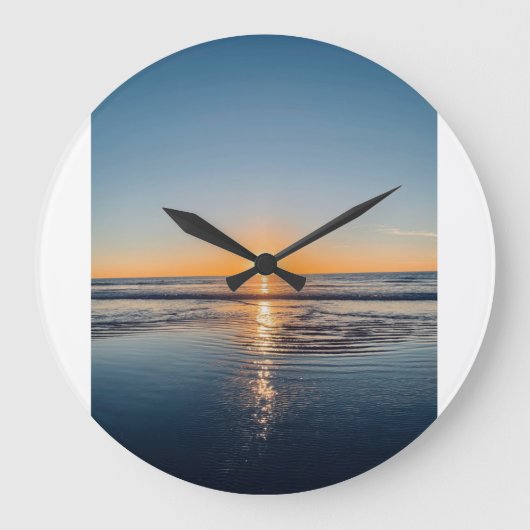 夕日 ラージ壁時計 (正面)