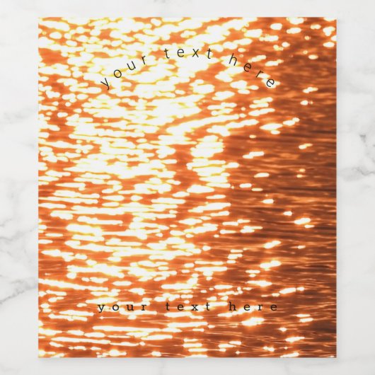 夕日 ワインラベル (シングルラベル)