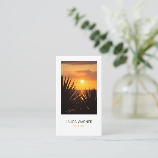 夕日 名刺 (スタンド正面)