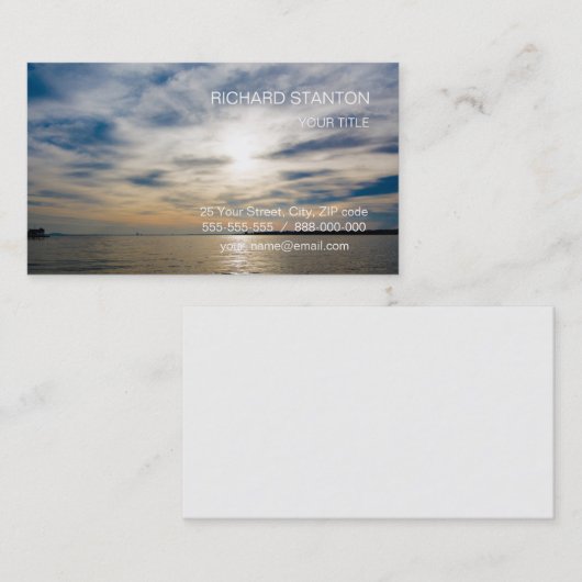 夕日 名刺 (正面/裏面)