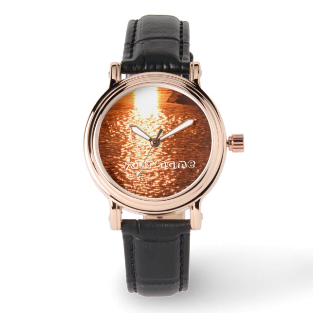 夕日（水） 腕時計 (正面)