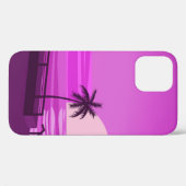 夕日、海、夕べ、ヤシの木の海辺。 Case-Mate iPhoneケース (裏面 (横))