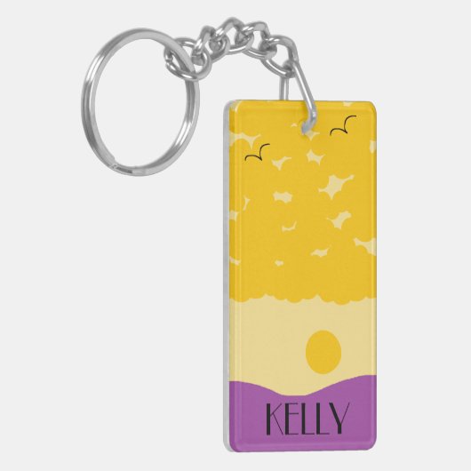 夕日（紫の丘） キーホルダー (正面左)